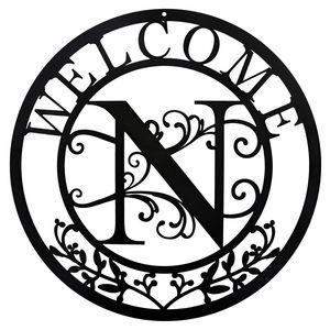 Metal Designs Monogram, Capital Letter N Wall Art, Custom Initial Sign🌷